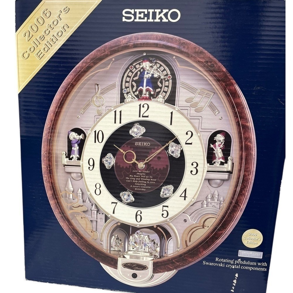 Seiko‎ Melodies In Motion 2006 Collectors Edition Swarovski Crystal Clock NEW